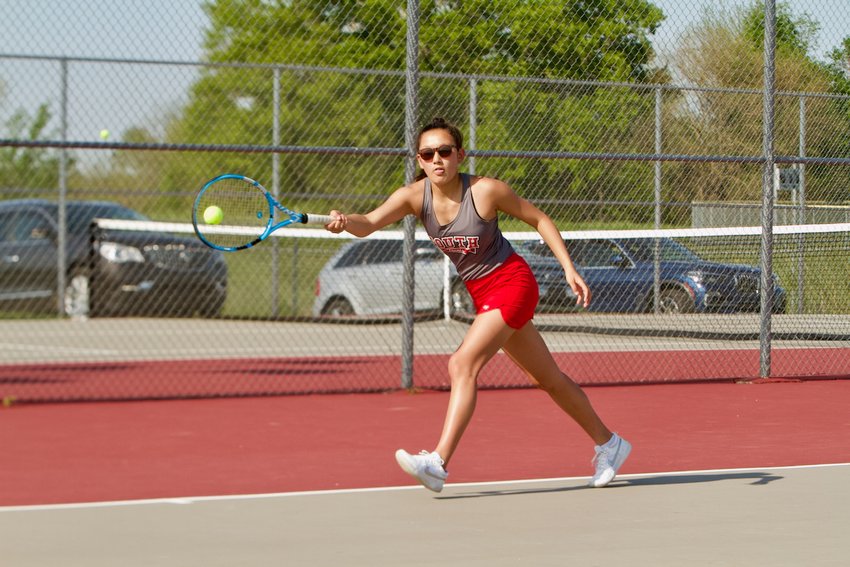 Southmont’s Hanna Long helped lead the Mounties to a 4-1 win against county rival North Montgomery on Wednesday. Long picked up a win over Carlie DeSmet at one singles 6-0, 6-2.